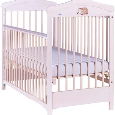 DREWEX Łóżeczko HIPPO Transparent z szufladą 120x60