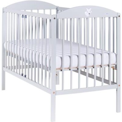 DREWEX Łóżeczko LISEK jasny szary 120X60