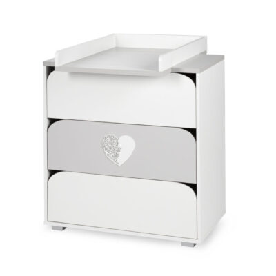 KLUPŚ Komoda NEL SERCE z przewijakiem biała