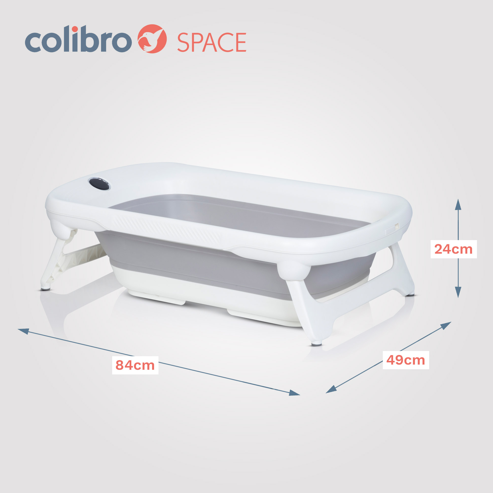 Wanienka dziecięca COLIBRO SPACE ze stojakiem i tekstylnym leżaczkiem - obrazek 6