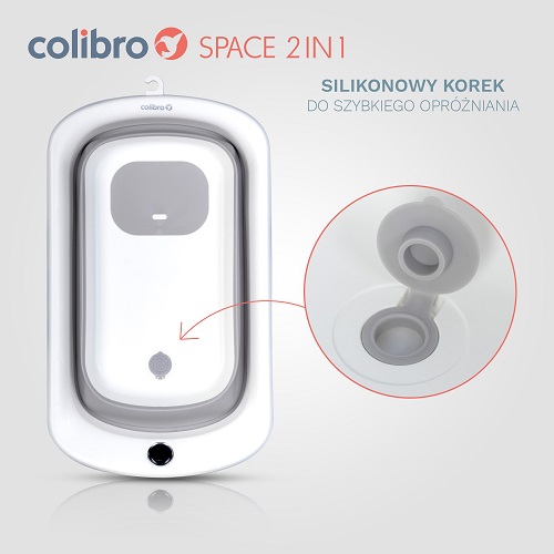 Wanienka dziecięca COLIBRO SPACE 2w1 ze składanym leżaczkiem kąpielowym i stojakiem - obrazek 9